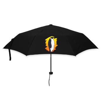 Pinguin Königspinguin - Regenschirm (klein) - Schwarz - Vorne