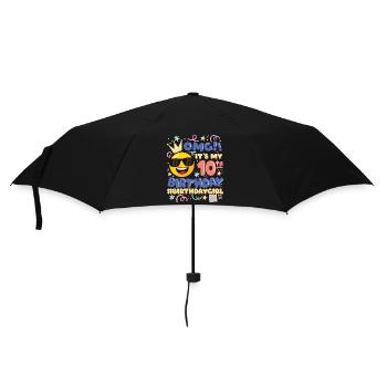 Omg! c’est mon émoticône de fille de 10e anniversaire - Parapluie standard - noir - Devant