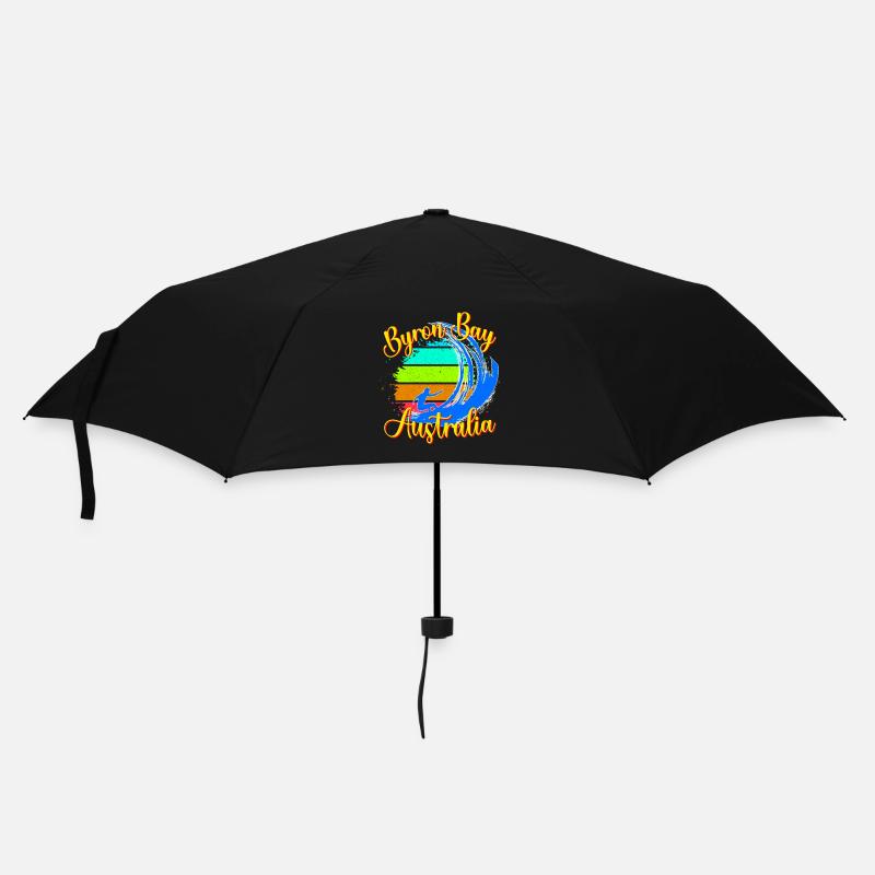 Byron Bay Australien Surfen - Regenschirm (klein) - Schwarz