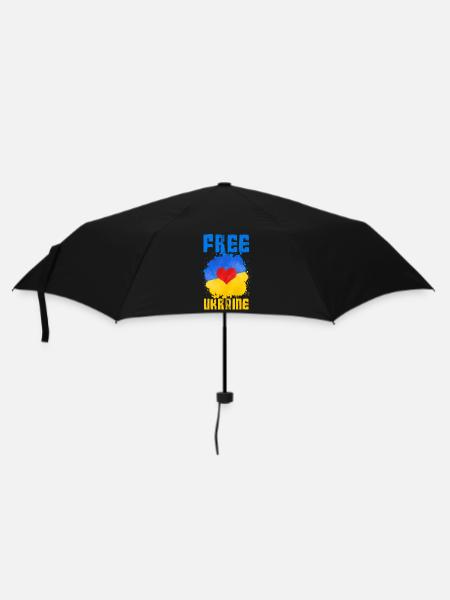 ukraine flag heart peace - Umbrella (small) - black