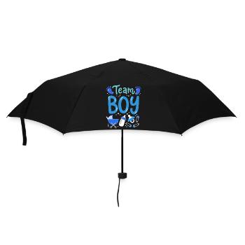 Team Boy Geschlecht offenbaren - Regenschirm (klein) - Schwarz - Vorne