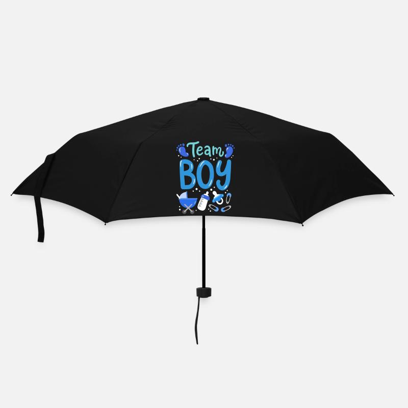 Team Boy Geschlecht offenbaren - Regenschirm (klein) - Schwarz