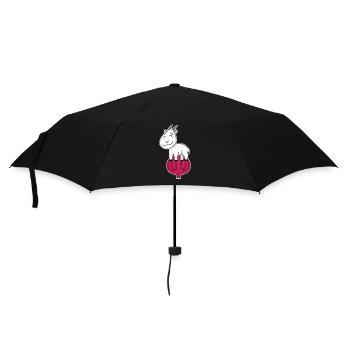 Zwiebel Ziege Ziegenbock - Regenschirm (klein) - Schwarz - Vorne