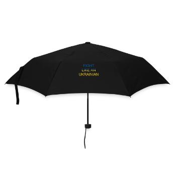 Fight like an Ukrainian - Kämpf wie ein Ukrainer - Umbrella (small) - black - Front