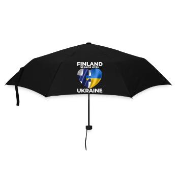 Finland supports Ukraine - Umbrella (small) - black - Front