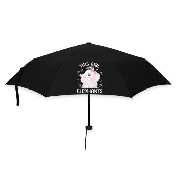 Mama Elephant Baby This Girl Loves Elephants - Umbrella (small) - black - Front