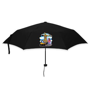 Grue excavatrice 4ème anniversaire - chemise garçon de 4 ans - Parapluie standard - noir - Devant