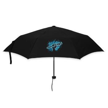 Klempner Heizungsbauer Mechaniker Handwerker - Regenschirm (klein) - Schwarz - Vorne