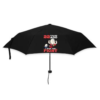 Vor 22 Jahren Gewann Ich Den Kampf 22. Geburtstag - Regenschirm (klein) - Schwarz - Vorne