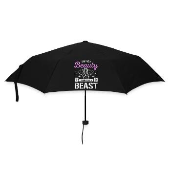 Look like a beauty, train like a beast - Regenschirm (klein) - Schwarz - Vorne