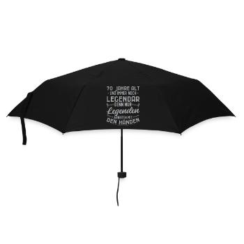 legendärer 70-jähriger 70. Handwerker Geburtstag - Regenschirm (klein) - Schwarz - Vorne