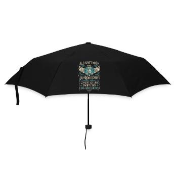 Als Gott mich vor 18 Jahren schuf 18. Geburtstag - Regenschirm (klein) - Schwarz - Vorne