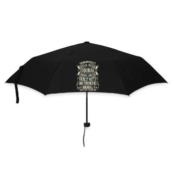 1973 Geboren Geburtstag Retro Vintage - Regenschirm (klein) - Schwarz - Vorne