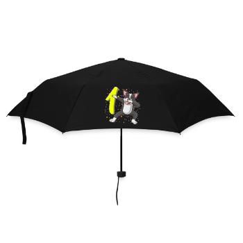 1 Jahr Alt Boston Terrier Erster Geburtstag - Regenschirm (klein) - Schwarz - Vorne