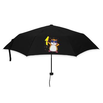 1 Jahr Alt Dabbing Hamster Geburtstag - Regenschirm (klein) - Schwarz - Vorne