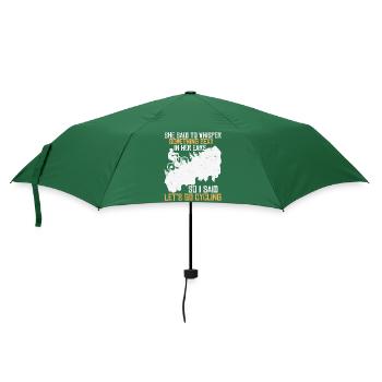 Cycling flirt on the mountain - Umbrella (small) - bottlegreen - Front