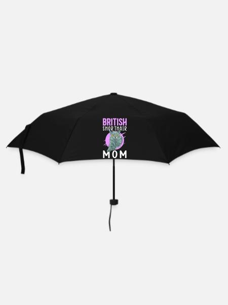 Britisch Kurzhaar Mom British Shorthair Geschenk - Regenschirm (klein) - Schwarz