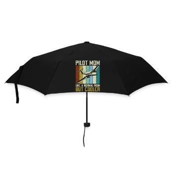 Airplane Pilot Mom Mother Vintage - Umbrella (small) - black - Front