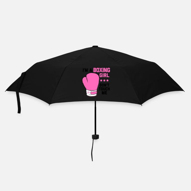 Boxmädchen fass mich nicht an - Regenschirm (klein) - Schwarz