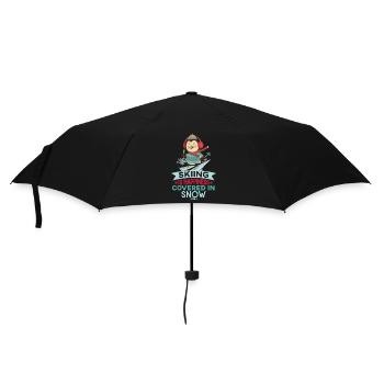 Skiing Is Happiness Covered In Snow - Umbrella (small) - black - Front