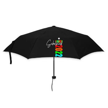 Schulkind 2022 1. Klasse - Regenschirm (klein) - Schwarz - Vorne