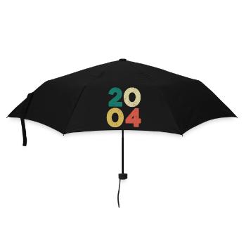2004 - Millésime 2004 Rétro Vintage - Parapluie standard - noir - Devant