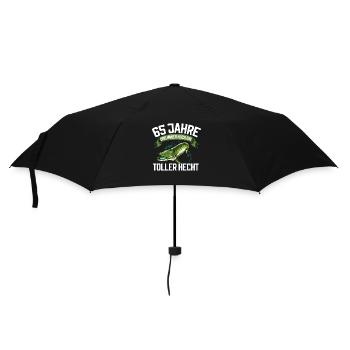 65 Jahre und immer noch ein toller Hecht Angler - Regenschirm (klein) - Schwarz - Vorne
