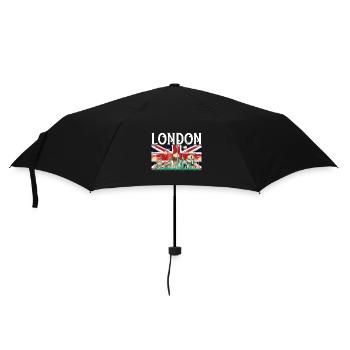 London - Regenschirm (klein) - Schwarz - Vorne