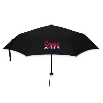 London - Regenschirm (klein) - Schwarz - Vorne