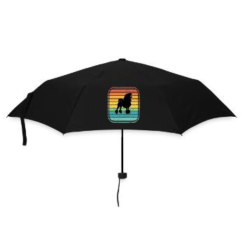 Poodle dog lover Retro vintage Gift idea - Regenschirm (klein) - Schwarz - Vorne