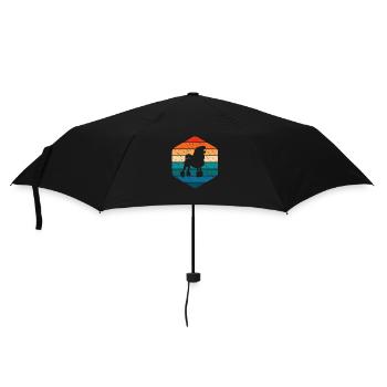 Poodle dog lover Retro vintage Gift idea - Regenschirm (klein) - Schwarz - Vorne