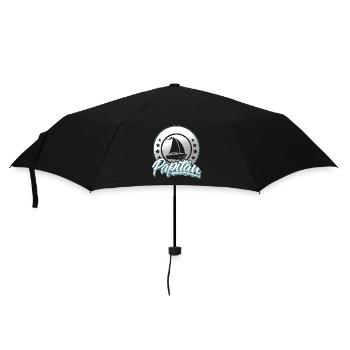 Papitän Segeln Segler Segelboot Vater Kapitän Papa - Regenschirm (klein) - Schwarz - Vorne