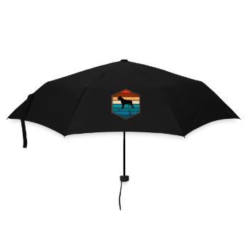 Rottweiler dog lover Retro vintage Gift idea - Regenschirm (klein) - Schwarz - Vorne