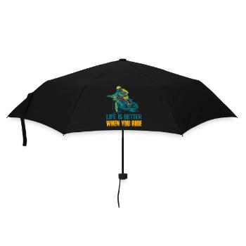 La vie est meilleure quand vous conduisez un motard à moto - Parapluie standard - noir - Devant