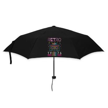 Best Of 1976 Retro Cassette Vintage Birthday - Umbrella (small) - black - Front