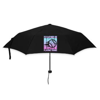 I'd rather be playing tennis - Regenschirm (klein) - Schwarz - Vorne