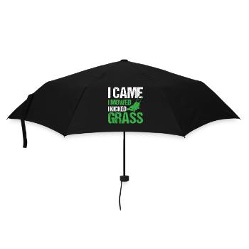 I Came I Mowed I Kicked Grass - Gardener - Umbrella (small) - black - Front