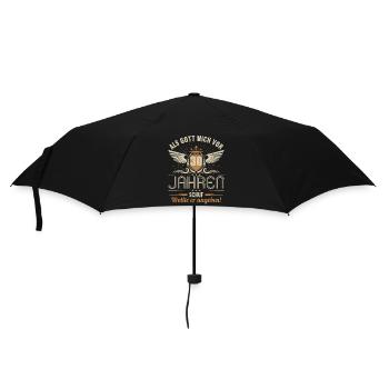 Als Gott mich vor 30 Jahren schuf wollte angeben - Regenschirm (klein) - Schwarz - Vorne