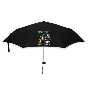 Siamkatze Katzen Katzenbesitzer - Regenschirm (klein) - Schwarz - Vorne