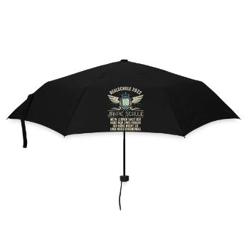 Realschule bestanden Realschulabschluss 2022 - Regenschirm (klein) - Schwarz - Vorne