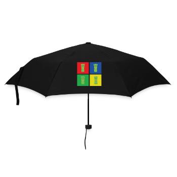 Spargel Geschenk - Regenschirm (klein) - Schwarz - Vorne