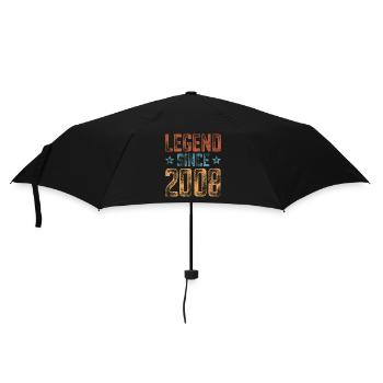 2008 Born Year of birth Birthday - Umbrella (small) - black - Front