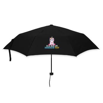 Ich bin im Inneren tot Einhorn - Regenschirm (klein) - Schwarz - Vorne