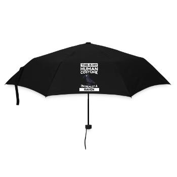 Oiseaux C’est mon costume humain Je suis vraiment un corbeau - Parapluie standard - noir - Devant