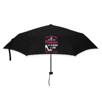 Je Suis Une Princesse Et J'ai 2 Ans Cadeau Humour - Parapluie standard - noir - Devant