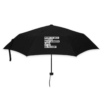 Junggesellenabschied Alkohol Malle Party - Regenschirm (klein) - Schwarz - Vorne