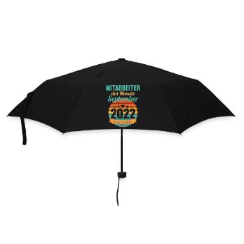 Mitarbeiter des Monats September 2022 - Regenschirm (klein) - Schwarz - Vorne