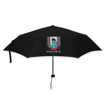 Anime Style Girl Power Geschenkidee - Regenschirm (klein) - Schwarz - Vorne
