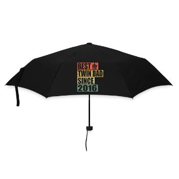 Zwillinge Vater Zwillingsvater seit 2016 - Regenschirm (klein) - Schwarz - Vorne