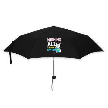 Ich Wünsche Allen Ein Frohes Osterfest Ostern - Regenschirm (klein) - Schwarz - Vorne
